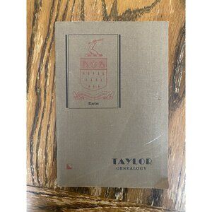 Taylor Genealogy By J. Montgomery Seaver Mildred Shoemaker Vintage American Hist